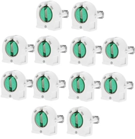 CHILDWEET 20 Pezzi Portalampada a Griglia T8 Staffe Per Tubi Led T8 Base Della Lampada T8 Adattatore Per Presa Luce Del Tubo Clip Per Addominali Bianca Luce Fluorescente Piede Della Lampada