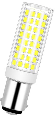 JINLONTA 5W NäHmaschinenlampe B15D LED Lampe, Ersatz 40W 50W 60W Halogenlampe B15d LED Kaltweiß 6000K 500LM 230V B15D Doppelkontakt Glühbirne Nicht Dimmbar 360°Abstrahlwinkel,für Nähmaschine, 1er-Set