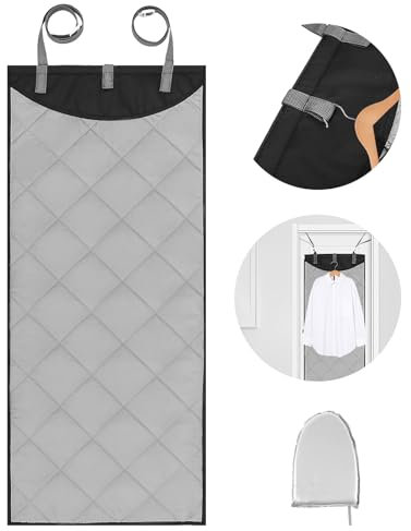 Tappetino da stiro, tappetino da stiro sopra la porta con guanto a vapore, resistente al calore, coperta da stiro sopra la porta, tappetino da stiro pieghevole, tappetino da stiro per asciugatrice,
