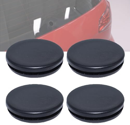 4PCS Rear Wiper Delete Plug 37mm Black Rubber Bung for Honda Civic Acura | Seals vacant wiper mounting hole after removal,blocks dirt intrusion into body panel,91617SB6000