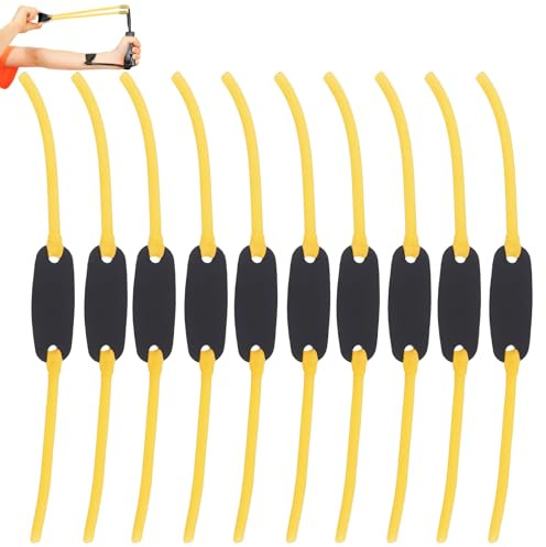 LPZMPZ 10 Pezzi Elastici per Fionda Professionale, Bande di Gomma Ricambio per Fionda, Elastici per Catapulta, Elastico Slingshot, Accessori per Fionda, per Caccia Pesca Tiro