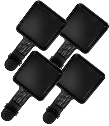 SHOWERORO 4pièces Poêle à Fromage Fondu Carré Acier Inoxydable Poêle De Cuisson Antiadhésif Pour Barbecue Et Réchauffage Aliments