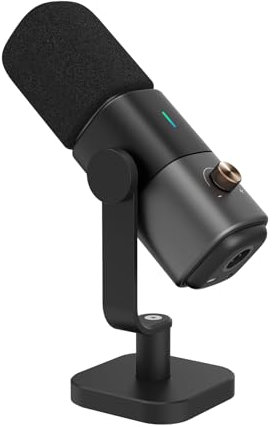 NearStream Dynamic Mikrofon PC, XLR/USB Podcast Mikrofon mit Desktop Ständ,Studio Mikrofon für Gaming, Podcasting, Streaming, StudioAufnahme von Vocals AM15X