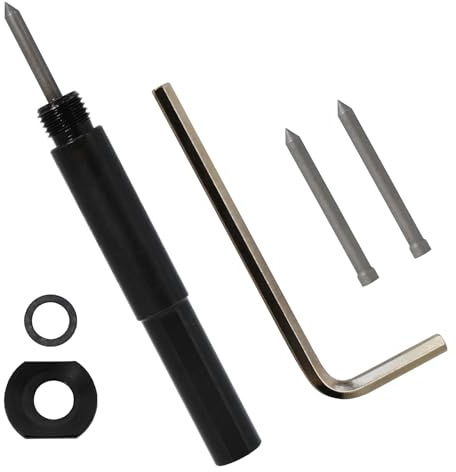 S&F STEAD & FAST Arbor for Spot Weld Cutter, 3 Pilot Pins, 2 Washers, 1 Hex Wrench.