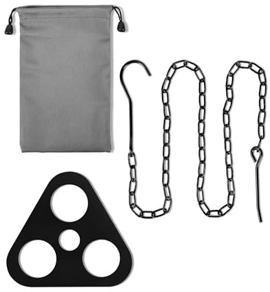 Treppiede per Barbecue, Supporto Grill a Treppiede Esterno, Presina Portatile da Appendere, Accessorio per Pentole in Alluminio per Esterni, per Pentole Sospese, Campeggio, Cucina All'aperto