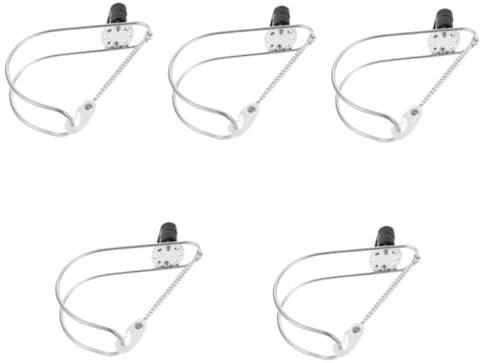 SUPVOX 5 Piezas Soporte de de Vida Soporte Marino Salvavidas Soporte montado Pulpa Vara Soporte de Herradura para Soporte de aro Salvavidas Marino el plastico Silver