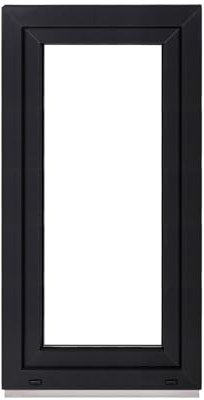 Framex Kellerfenster Fenster Kunststofffenster Innen Weiß/Außen Anthrazit Breite x Höhe 50 x 100 cm (500 x 1000 mm) 2-fach (32 mm) Dreh Kipp DIN Links