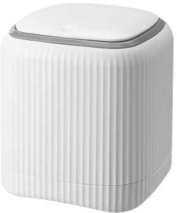 F Fityle Poubelle Poubelle pour comptoir à bac à bac à bac à Bouton à Bouton Multifonctionnel 13.5x13.5x14,5 cm pour Les Cuisines légères, Blanc