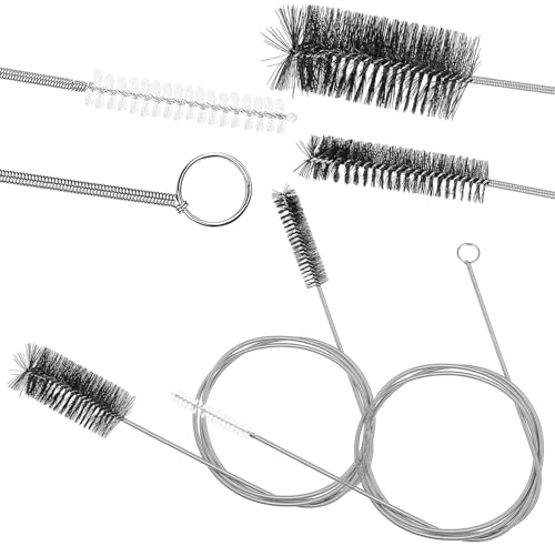 Alipis 2 pièces Brosse de Nettoyage Drain Flexible Outils Déboucheurs avec Poils Nylon pour Évier Cuisine Tuyaux et Filtres Longue et Usage Domestique et Aquarium