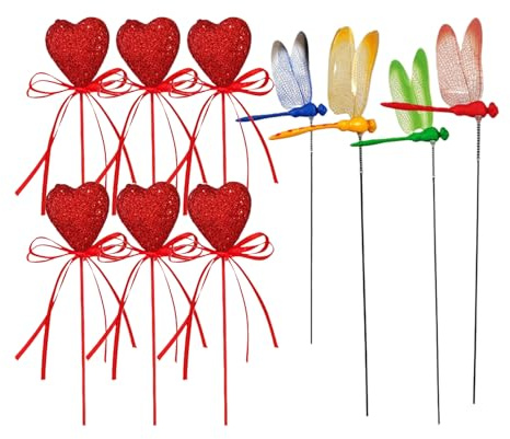 Générique Erdspieße, Landschaftsdekoration für Pflanzgefäße, Herz, für Pflanzgefäße – für Gärtner, DIY, Innen- und Außenbereich, Balkon, Valentinstag
