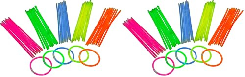 Classic Line - Knicklicht Leuchtarmbänder inklusive Verbinder, Leuchtstäbe, Neon Party (Packung mit 2)