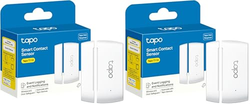 Tapo T110 Smart Door Alarm, Window Door Alarm Sensor with Real-Time Monitoring, Instant Notifications, Smart Home Automation, Battery Included, Hub Required, Works with Tapo Devices Alexa Google Home