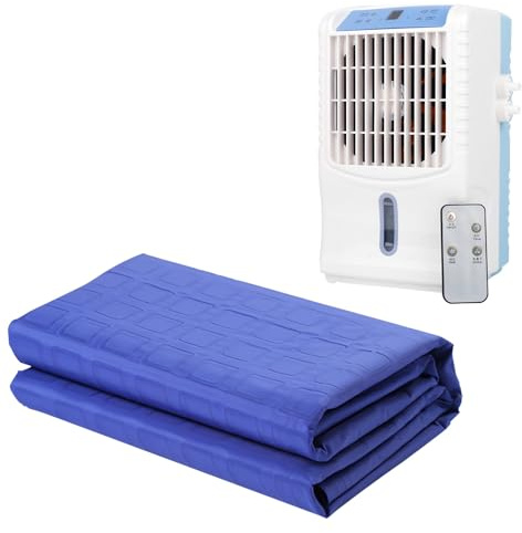 Water Cooling Mattress Pad, Electric Water Bed Cooler, Bed Cool System Mattress Pad, Remote Control, Long Pipe Visible Waters Level, Timer, for Cooling Under Sheets(W70cmxL160cm/W27inxL63in)