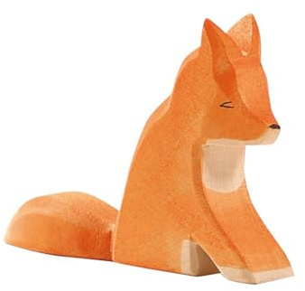 OSTHEIMER 15201 Fuchs groß sitzend aus Holz Höhe 6,5cm Tiere in Wald & Flur