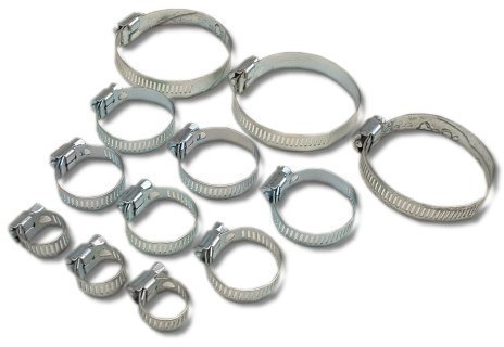 12 Piece Piece Garden Hose Clamps Jubilee Clip Set