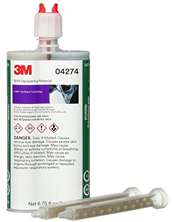 3M NVH Dampening Material 04274, Flexible, Non-Shrink, 200 mL Cartridge