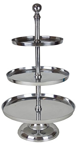 Casablanca Etagere - Trio - aus Alu poliert - D. 41 cm , H. 73 cm