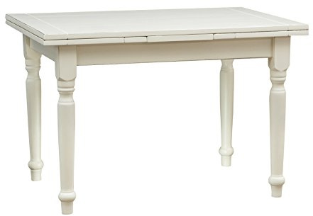 Biscottini Esstisch ausziehbar Made in Italy 120x80 cm | Esstisch Holz massiv | Küchentisch ausziehbar