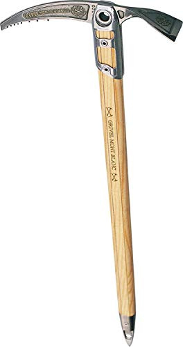 Grivel Monte Bianco Replica - Macchina per ghiaccio classica alpinismo tradizionale, misura 75 cm, colore bianco
