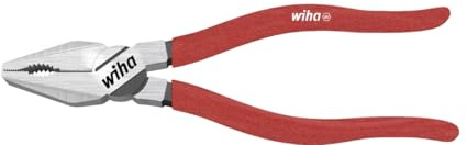 Wiha Kombizange Classic mit DynamicJoint® (einzigartige Gelenkkonstruktion für bessere Kraftübertragung) und OptiGrip mit extra langer Schneide in Blister (27325) 160 mm