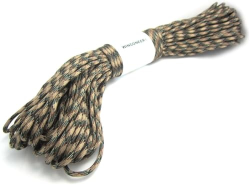 WINGONEER 550 Paracord Mil Spec Type III 7 Strand Parachute Cord 100 feet