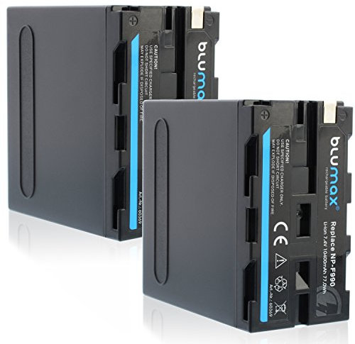 2X Blumax NP-F990 Akku kompatibel mit diversen Sony Kameramodellen 10400mAh 7,4V 77Wh