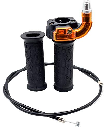 Royitay Motorrad Lenkergriffe Motorradgriff Lenkergriffe 22mm + 100 cm Motorrad Gaszug für 47 cc 49 cc 2-Takt 4 Wheeler Quad Trail Bike Mini Dirtbike ATV Quad Pocket Motocross