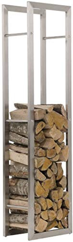 ODM Scaffale Legnaia Cheri in Robusto Acciaio Verniciato per Camino I Portalegna da Interno per Caminetto I Supporto Legnaia Design Soggiorno