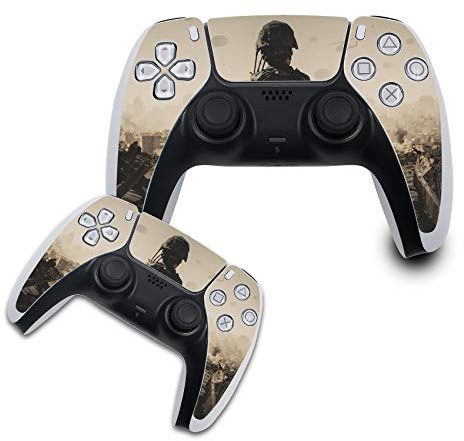 Finest Folia 2er Set Schutzfolie kompatibel mit PS5 Controller Design Cover | Vinyl Sticker Battlefield Spielekonsole Zubehör Schutz Folie selbstklebend Kratzschutz Aufkleber Skin