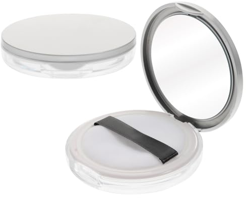 Lurrose Leere Puderdose, Puderdose, Puderdose, Foundation, mit Spiegel, Reisepulver, bunt, 2 Stück