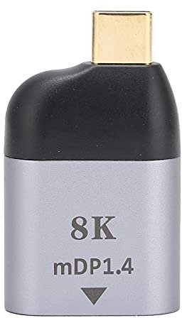 ASHATA Adaptateur USB C vers Mini DisplayPort 4K à 60 Hz, 8K à 60 Hz (DP1.4), Convertisseur Type-C Mâle vers Mini DP, pour Windows/pour Android/pour OS X