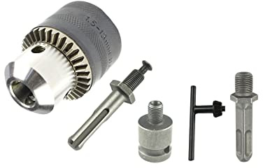CHANCS 1/2-20UNF 1.5mm-13mm Schnellwechsel-Bohrfutterschlüssel mit Adapter für SDS Rundschaftbohrhammer Adapter für SDS Vierkantschaftbohrhammer Bohrhammer 1/2 für Bohrer und Werkzeuge