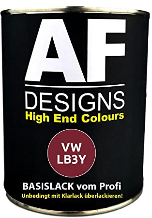Alex Flittner Designs 1L für VW LB3Y Coloradorot Pearl Spritzfertig | 1L Autolack für VW LB3Y Coloradorot Pearl