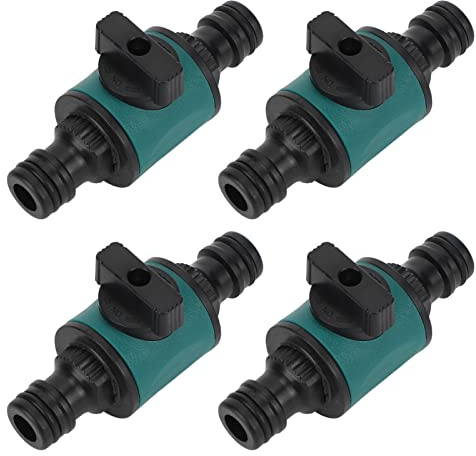Akozon Gartenschlauch-Schnellkupplung, 4 Stück Kunststoff, Auslaufsicher, Doppelt Passend, Bewässerungszubehör, Wasserkopfadapter für Systemarmaturen, Männliche und Weibliche Anschlüsse,