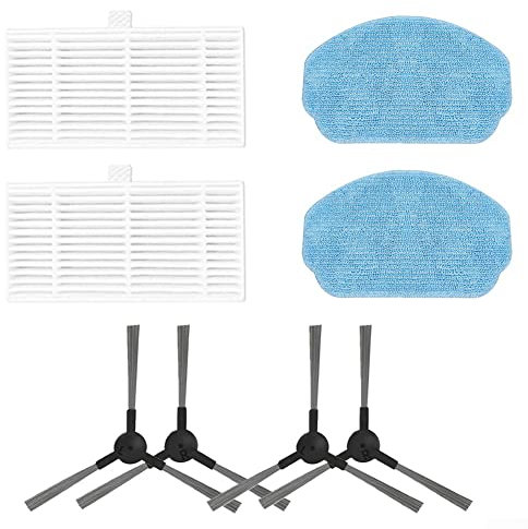 Pièces de rechange pour aspirateur robot BR150/BR151 2 en 1, robot aspirateur avec filtres, serpillère pour tampons, brosses latérales