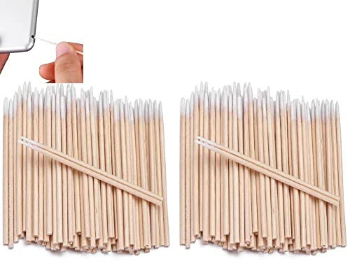 Danlai Classa di Cotone 200 Pezzi, Punta Appuntita in Cotone, Bastoncini di Cotone, Applicatore con Punta di Cotone, Applicatore Cosmetico per Il Trucco