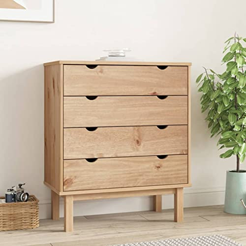 BaraSh Schubladenschrank OTTA 76,5x39,5x90 cm Massivholz Schrank Schubladen Schlafzimmer Kommode