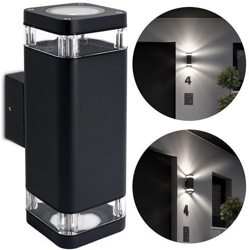 SSC-LUXon ATUNI Außenwandleuchte Up & Down schwarz IP54 3W neutralweiß