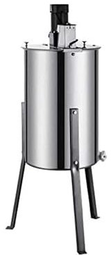 Machine d'extraction de miel – Centrifugeuse à tambour électrique à 3 cadres améliorés – Équipement en acier inoxydable pour l'extraction en nid d'abeille – Un must pour les ruchers