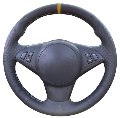 WQKRBMGU DIY Hand Nähen Leder Auto Lenkradbezug für BMW E60 E61 Touring 530d 545i 550i E63 Coupe E64 630i 645Ci 650i 2003-2010