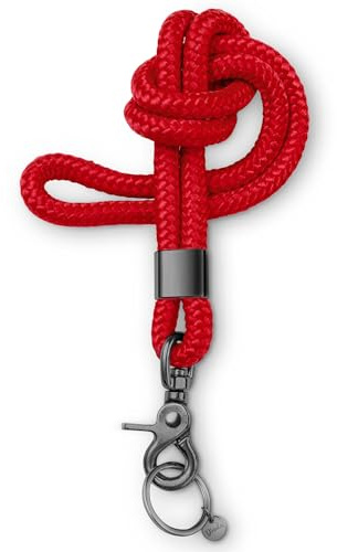 Dinalu [TEST SEHR GUT, NOTE 1.1] Schlüsselanhänger mit Schlüsselband für Schlüsselringe mit Karabiner als Kartenhalter, Bundeswehr Ausweishülle mit Band, Auto Schlüssel Organizer für Schlüsselbund