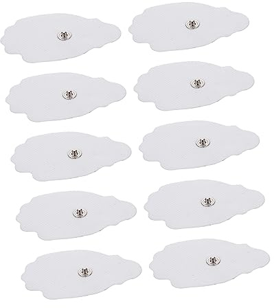 Elektroden Pads 10 Stück Weiß, Latexfrei aus Stoff | Professionelle Gerätepolster für Haut und Körper, Sicher in Anwendung, Passend für Muskelstimulationsgeräte