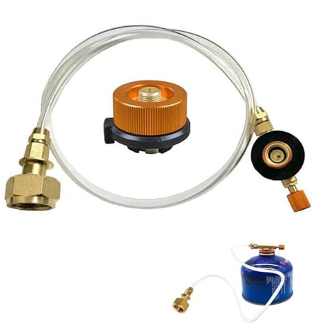 Limeow 1 Stück Kartusche Gaskartuschen Adapter Gasflaschen Adapter Gaskartuschen Schraubventil Camping Stecker Adapter Campingkocher Gas Adapter Kartusche für Picknick Im Freien Kochgeräte