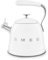 Smeg, Bouilloire SIfflante WKF01WH, en Acier Inoxydable, Capacité 2,3 L, Couvercle Amovible et Bec Doseur, Compatible avec Induction, Blanc