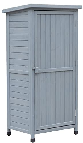 forestalk Outdoor Garden Storage Shed Small Size Garden Wooden Tool Shed With 3 Detachable Shelves For Garden Backyard Patio And Lawn Garden Accessories