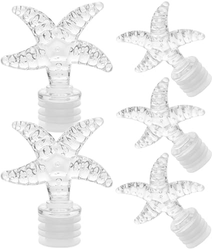 HAPINARY Tapón Rellenable de Viaje para Perfume con Diseño Vintage y Estrella de Cristal, Conjunto de 5 Piezas de Plástico Portátil Que Extiende la Duración Fragancia para Decoración