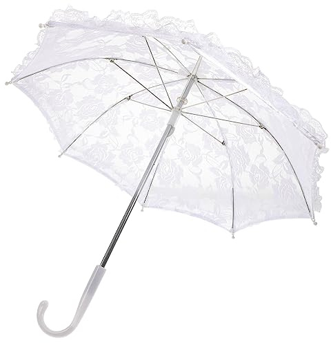 Veemoon Lace Parasol Regenschirm Für Hochzeiten Handgefertigte Spitze Fotorequisit Für Braut Und Bühnenaufführungen Vintage Design Für Festliche Anlässe