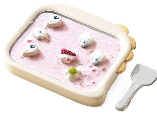 tuwiwol Máquina para hacer helados caseros para niños, máquina para hacer yogur helado suave de ABS, máquina para hacer granizados con vaso, B