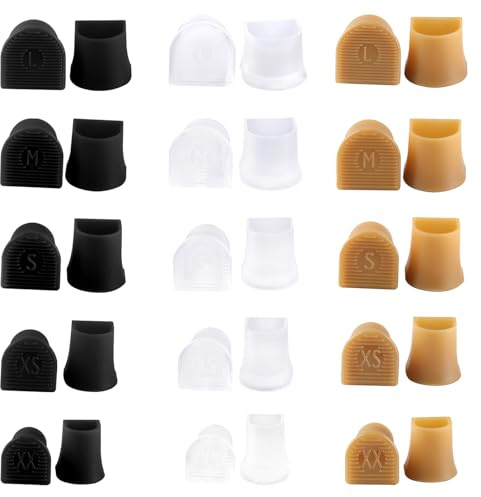 15 Paires Femme Haut Talon Protecteurs,Femmes Haut Chaussures Stoppers Couvertures,Embouts Talons Aiguille Couvertures,pour Mariages,Activités Plein Air Marche Facile(5 Tailles)