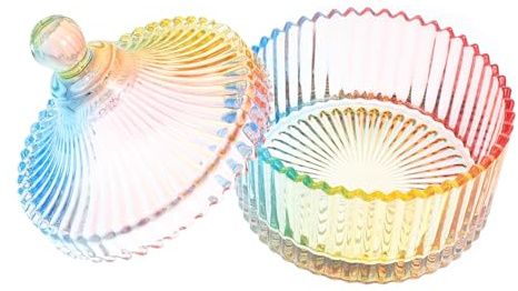 POPETPOP Bocal En Verre Coloré Transparent Grosse Taille Pot De Rangement Hermétique Récipient Alimentaire Pour Bonbons La Cuisine Maison